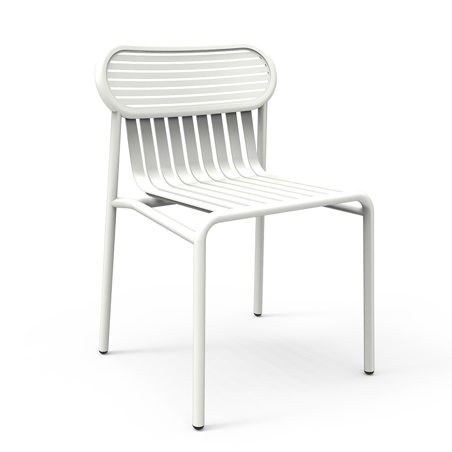 PETITE FRITURE set de 4 chaises pour extérieur WEEK-END (Blanc - Aluminium verni par poudre epoxy)