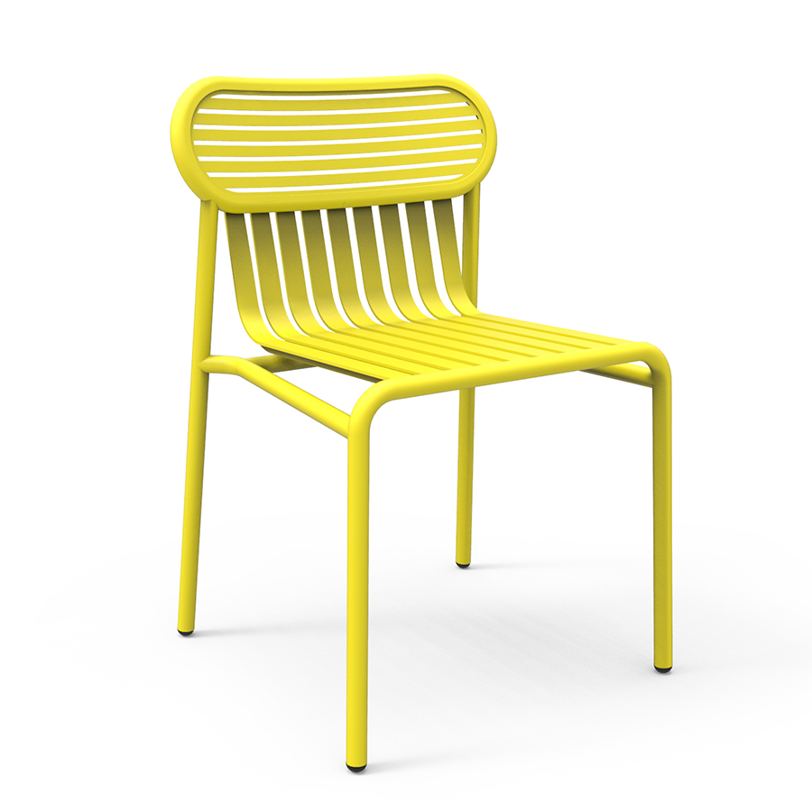 PETITE FRITURE set de 4 chaises pour extérieur WEEK-END (Jaune - Aluminium verni par poudre epoxy)