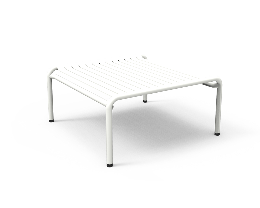 PETITE FRITURE table basse pour extérieur WEEK-END (Blanc - Aluminium verni par poudre epoxy)