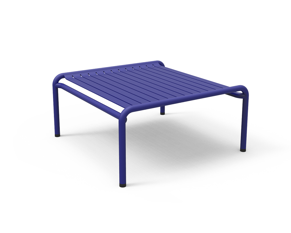 PETITE FRITURE table basse pour extérieur WEEK-END (Bleu - Aluminium verni par poudre epoxy)