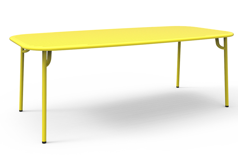 PETITE FRITURE table rectangulaire pour extérieur WEEK-END 220x85 cm (Jaune - Aluminium verni par po