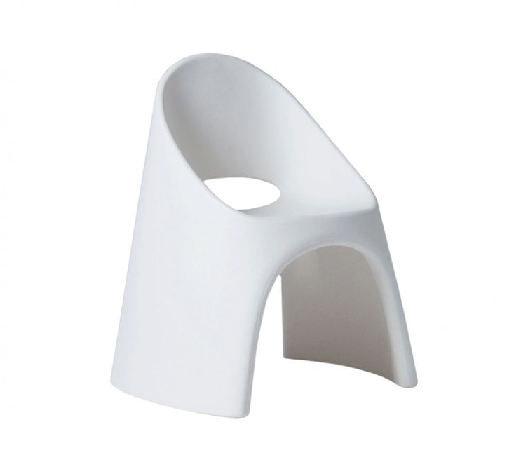 SLIDE set de 2 chaises AMELIE (Blanc laqué - Polyéthylène)