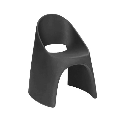 SLIDE set de 2 chaises AMELIE (Noir laqué - Polyéthylène)