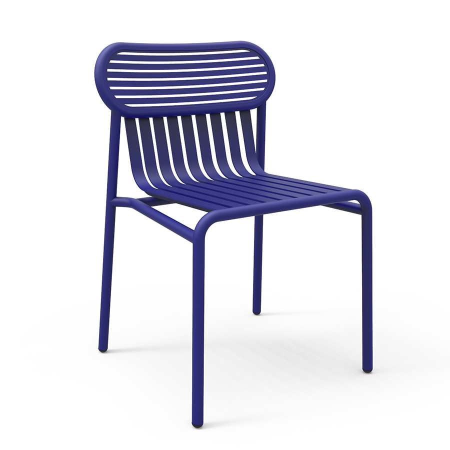 PETITE FRITURE set de 2 chaises pour extérieur WEEK-END (Bleu - Aluminium verni par poudre epoxy)