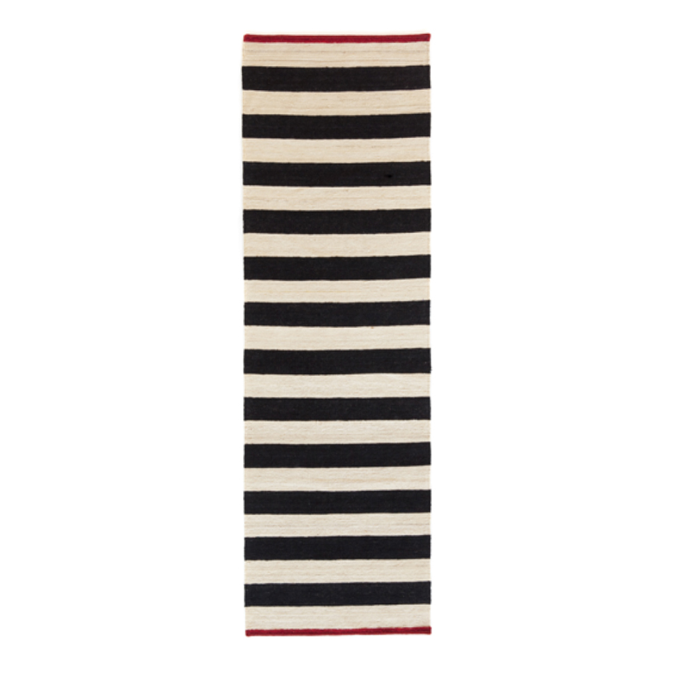 NANIMARQUINA tapis MELANGE Mélange STRIPES 2 (80x240 cm - Laine Afghane et frene)