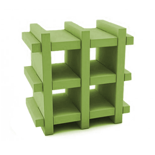 SLIDE bibliothèque MY BOOK 3X3 (Citron vert - Polyéthylène)