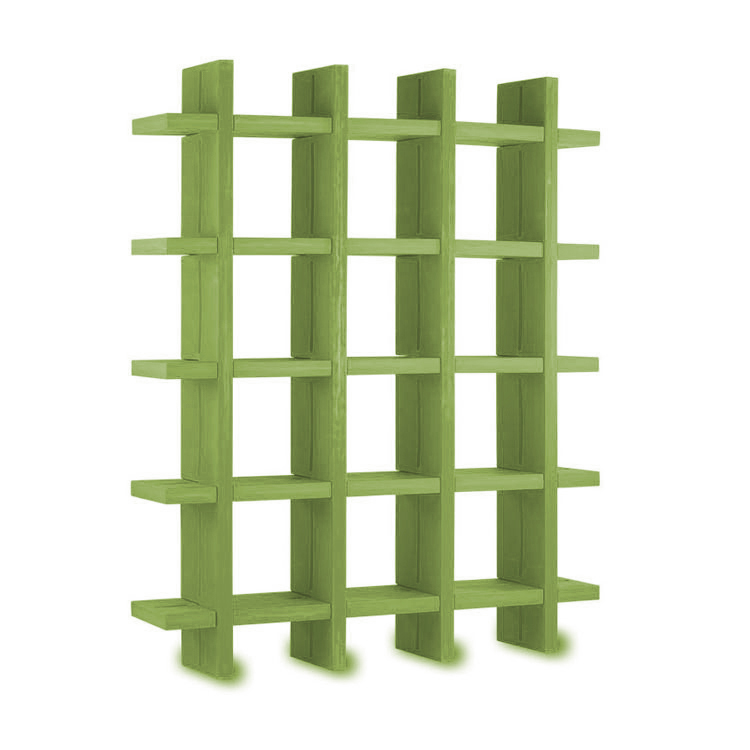 SLIDE bibliothèque MY BOOK 4X5 (Citron vert - Polyéthylène)