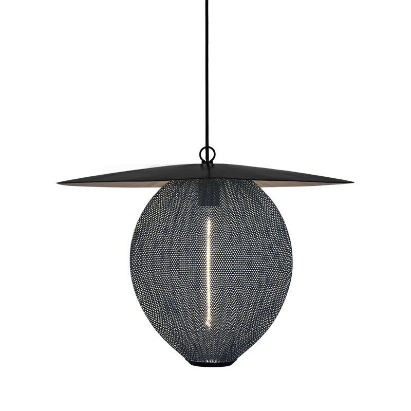 GUBI lampe à suspension SATELLITE LARGE Ø 27 cm (Rainy grey - Acier verni)