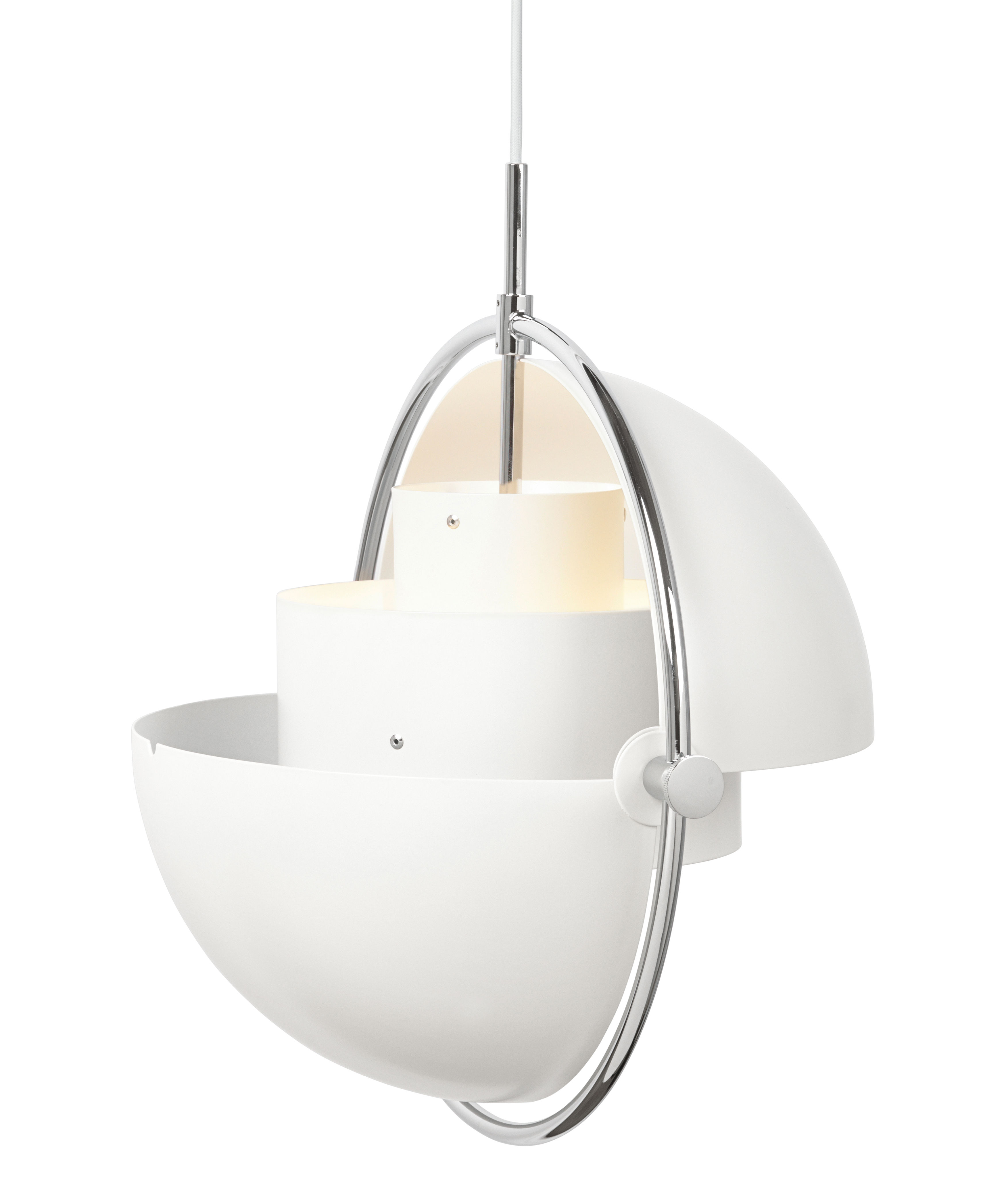 GUBI lampe à suspension MULTI-LITE (blanc et chromé - Métal)