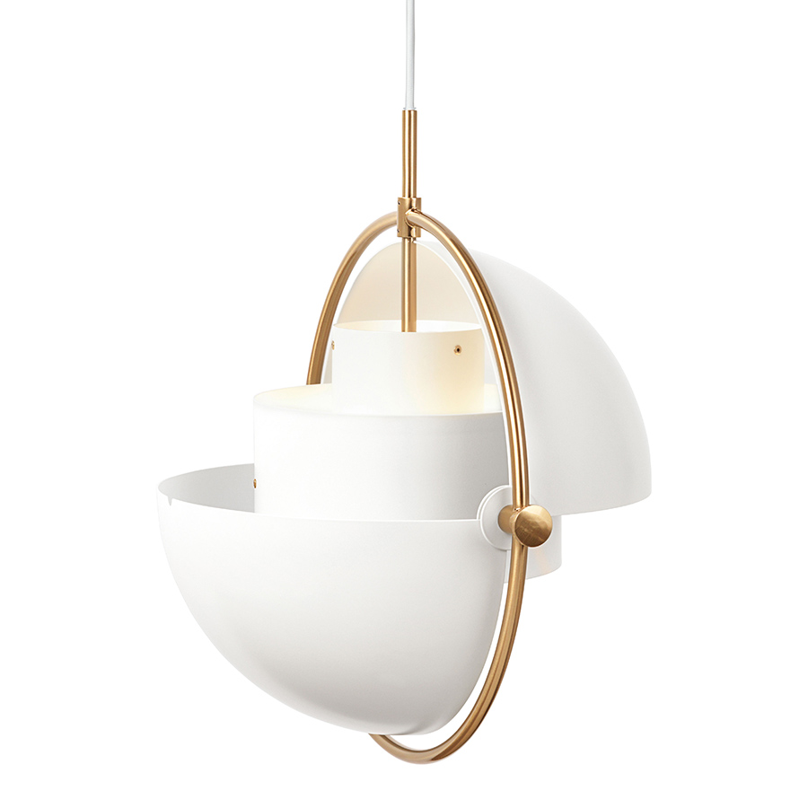 GUBI lampe à suspension MULTI-LITE (blanc et laiton - Métal)