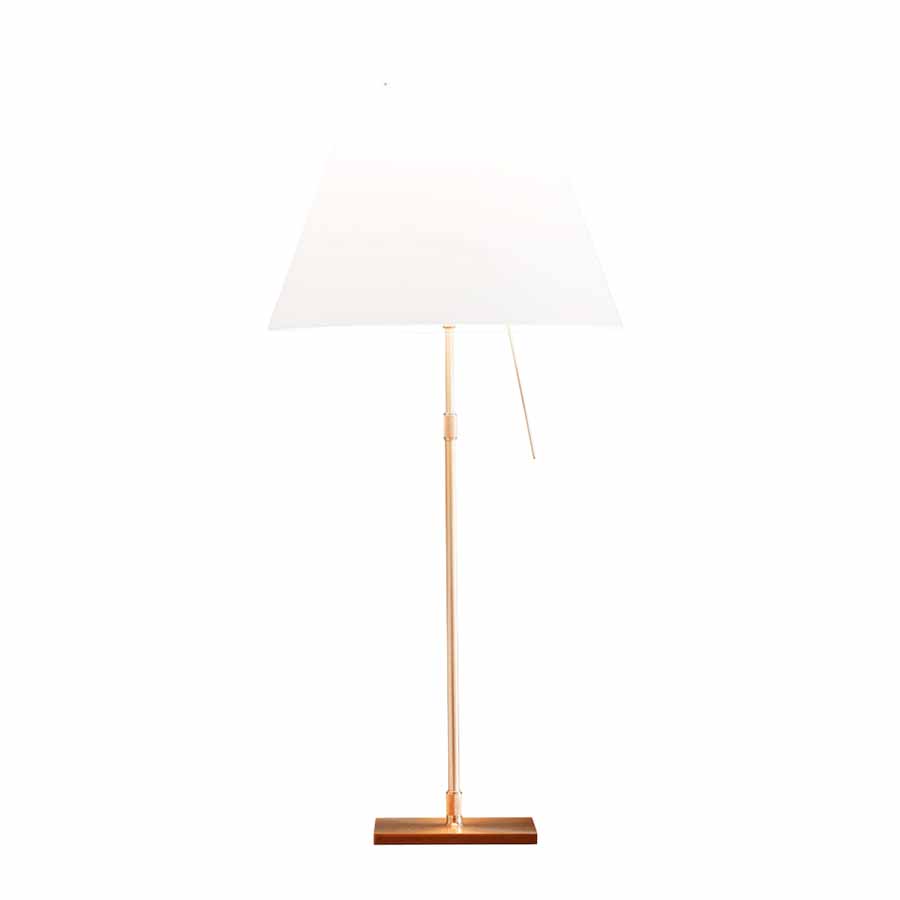LUCEPLAN lampe de table COSTANZA BRASS D13 (Blanc - Laiton et polycarbonate)