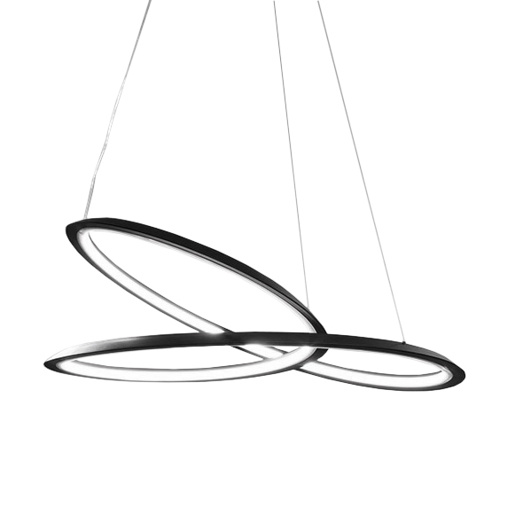 NEMO lampe à suspension KEPLER (Downlight / Noir 3000K - Aluminium verni)