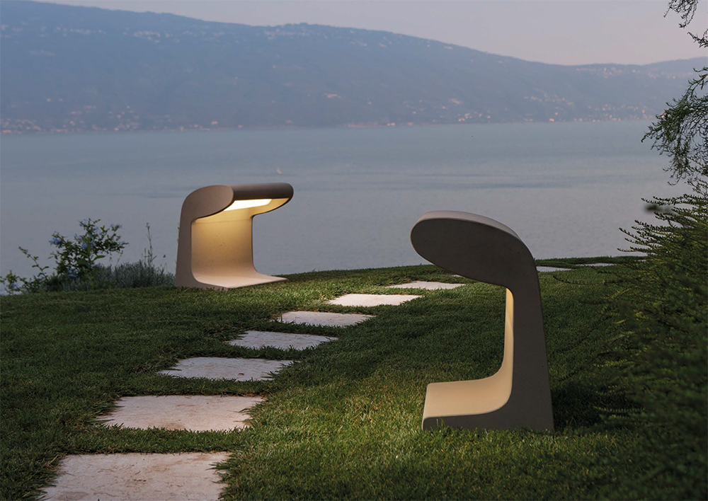 NEMO table and floor lamp BORNE BÉTON GRANDE