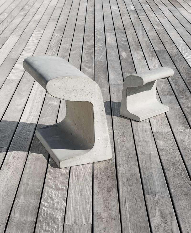 NEMO table and floor lamp BORNE BÉTON GRANDE