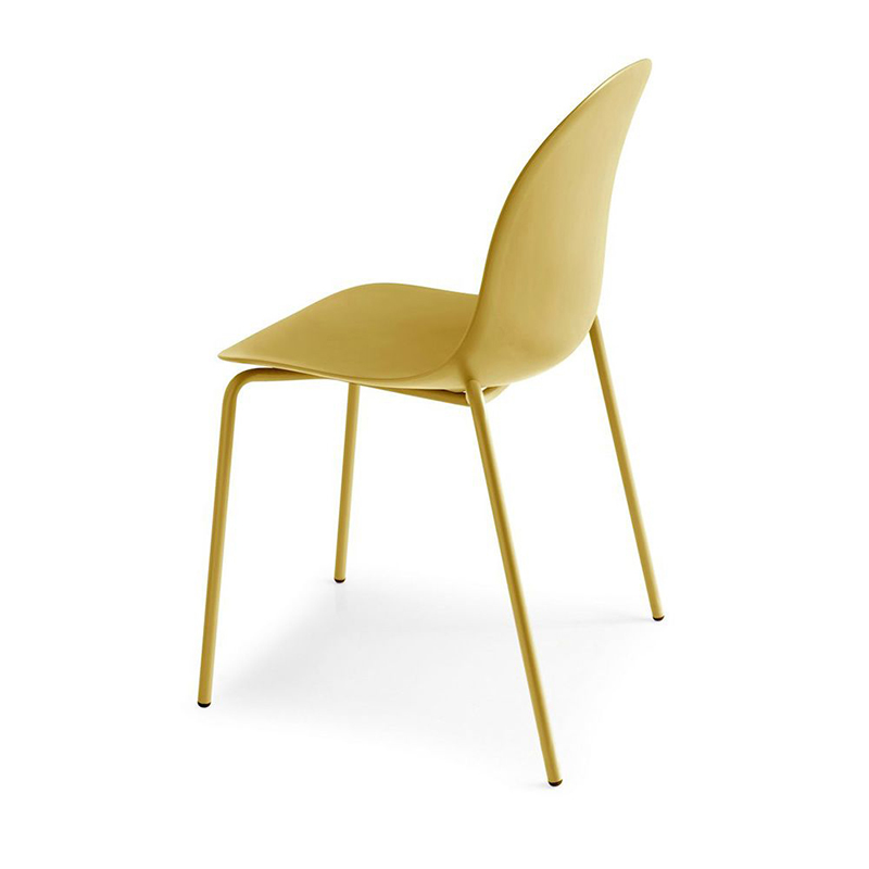CONNUBIA set de 2 chaises ACADEMY CB/1663 (structure et assise moutarde opaque - Métal et polypropyl