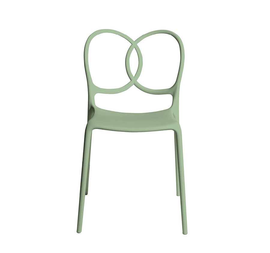 DRIADE set de 4 chaises pour extérieur SISSI (Vert - Polypropylène)