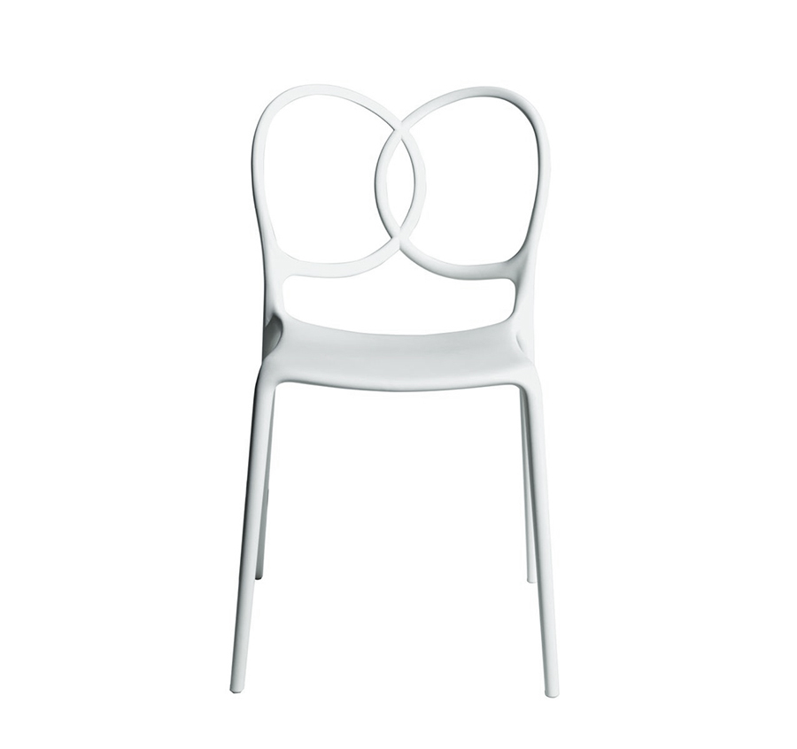 DRIADE set de 4 chaises pour extérieur SISSI (Blanc - Polypropylène)