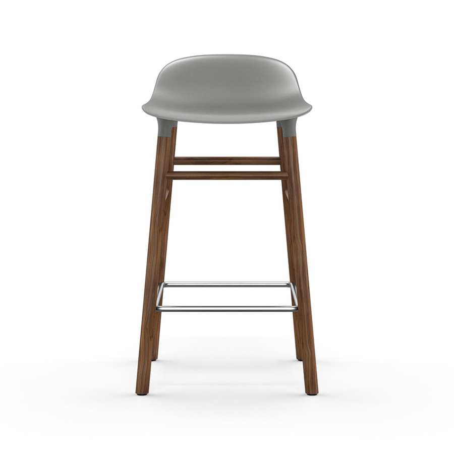 NORMANN COPENHAGEN stool FORM BARSTOOL H 65 cm with walnut base