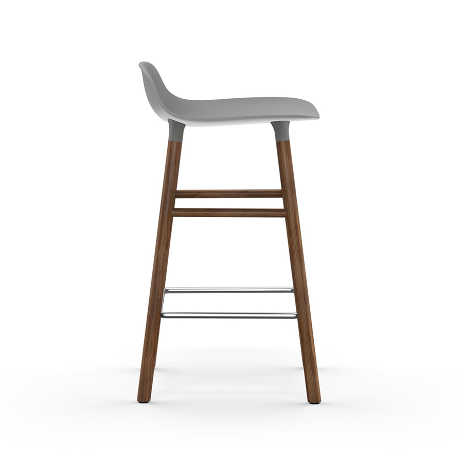 NORMANN COPENHAGEN stool FORM BARSTOOL H 65 cm with walnut base