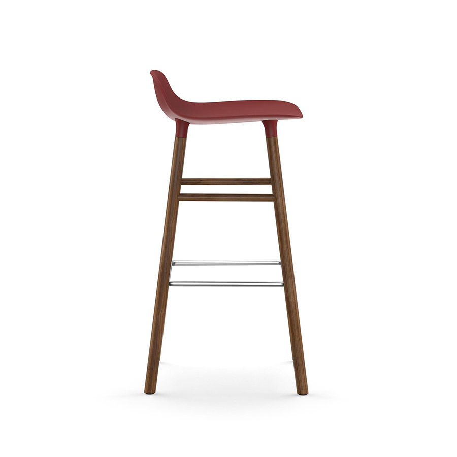 NORMANN COPENHAGEN stool FORM BARSTOOL H 75 cm with walnut base