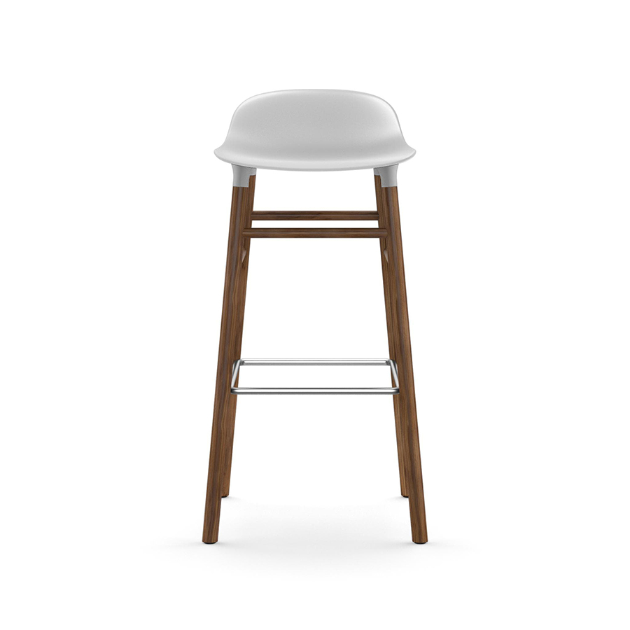 NORMANN COPENHAGEN stool FORM BARSTOOL H 75 cm with walnut base