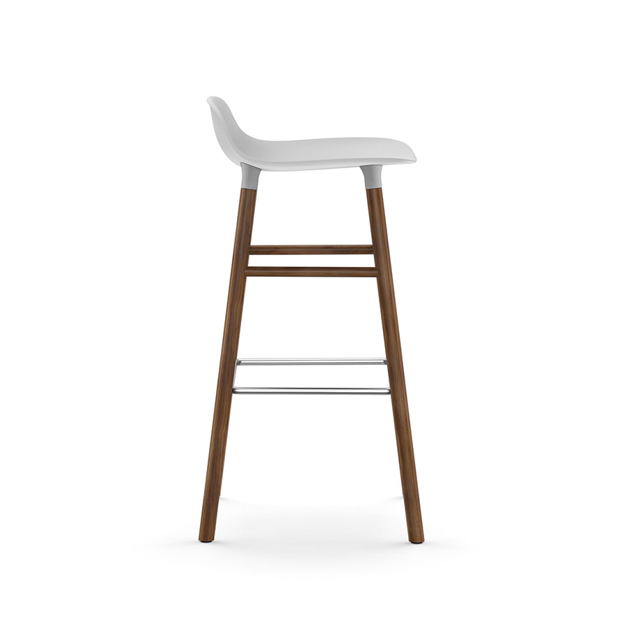 NORMANN COPENHAGEN stool FORM BARSTOOL H 75 cm with walnut base