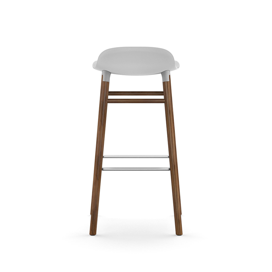 NORMANN COPENHAGEN stool FORM BARSTOOL H 75 cm with walnut base