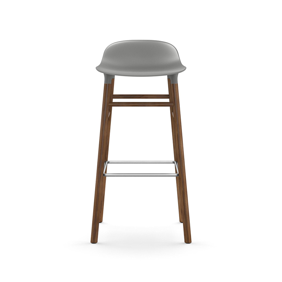 NORMANN COPENHAGEN stool FORM BARSTOOL H 75 cm with walnut base