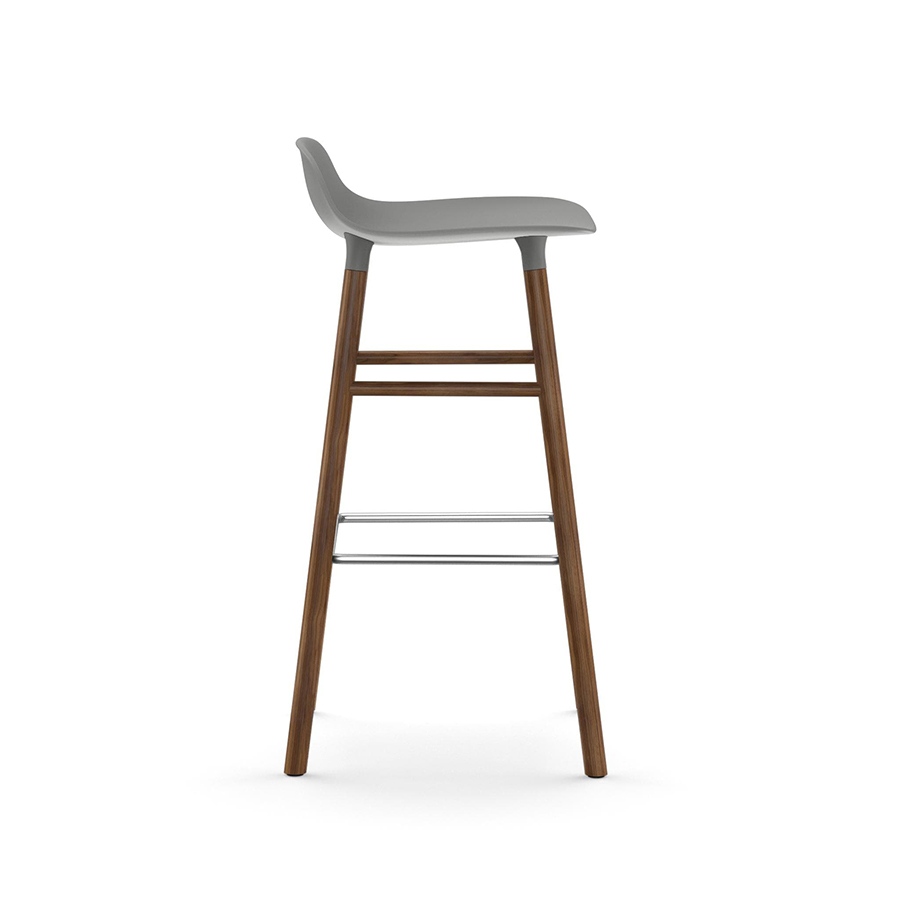 NORMANN COPENHAGEN stool FORM BARSTOOL H 75 cm with walnut base