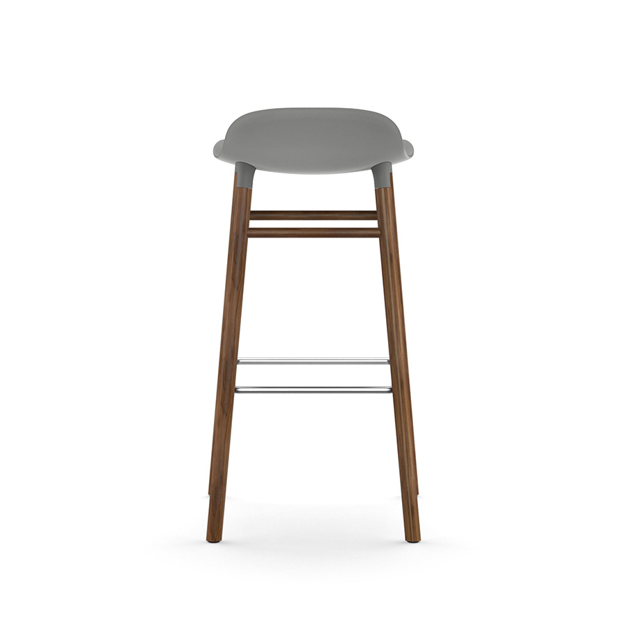 NORMANN COPENHAGEN stool FORM BARSTOOL H 75 cm with walnut base