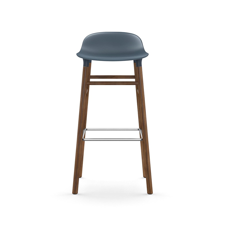 NORMANN COPENHAGEN stool FORM BARSTOOL H 75 cm with walnut base