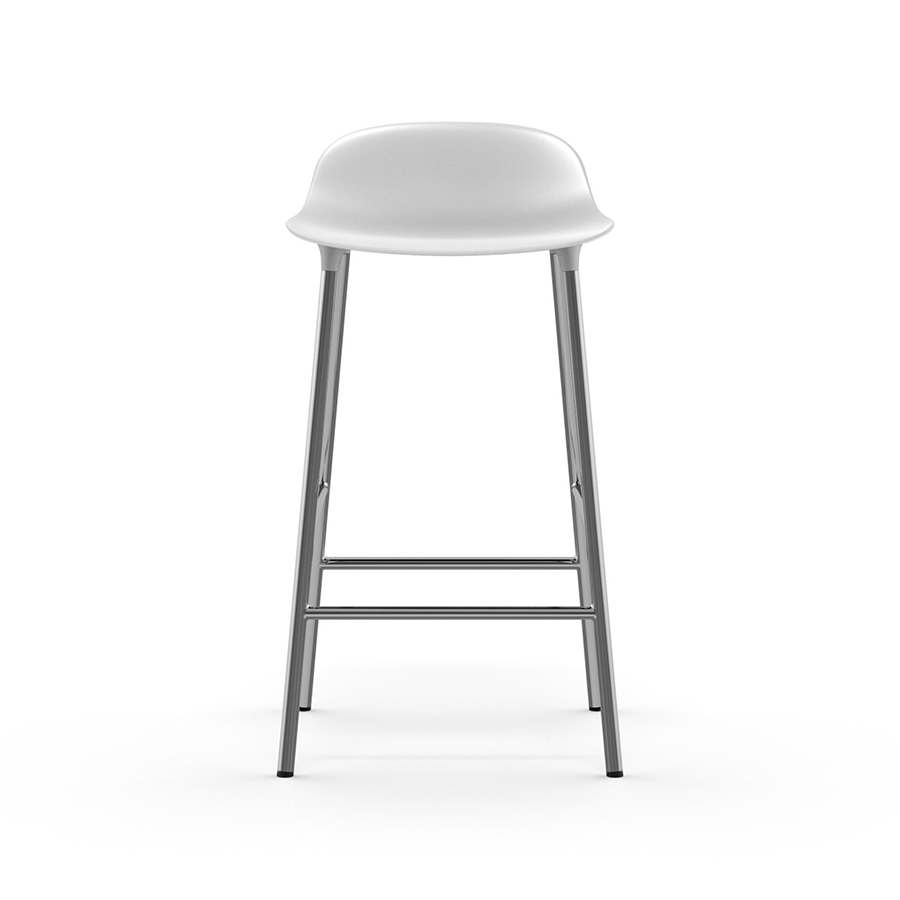 NORMANN COPENHAGEN stool FORM BARSTOOL H 65 cm with chromed base