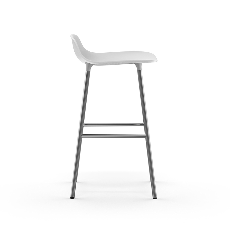 NORMANN COPENHAGEN stool FORM BARSTOOL H 65 cm with chromed base