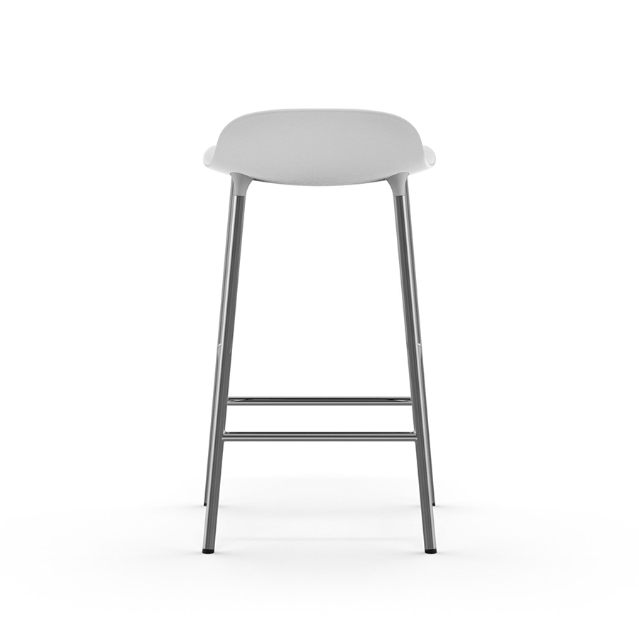 NORMANN COPENHAGEN stool FORM BARSTOOL H 65 cm with chromed base