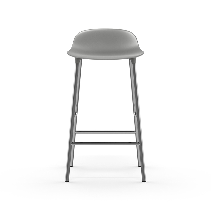 NORMANN COPENHAGEN stool FORM BARSTOOL H 65 cm with chromed base