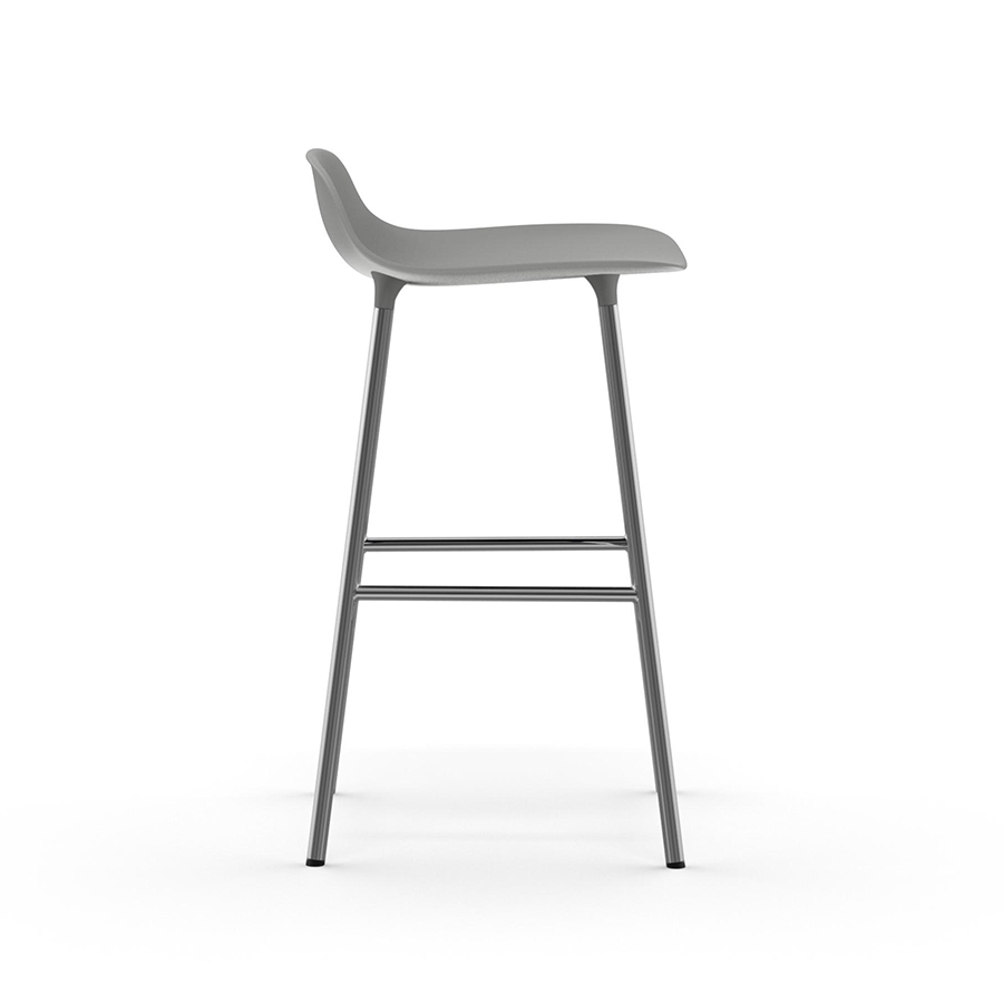 NORMANN COPENHAGEN stool FORM BARSTOOL H 65 cm with chromed base
