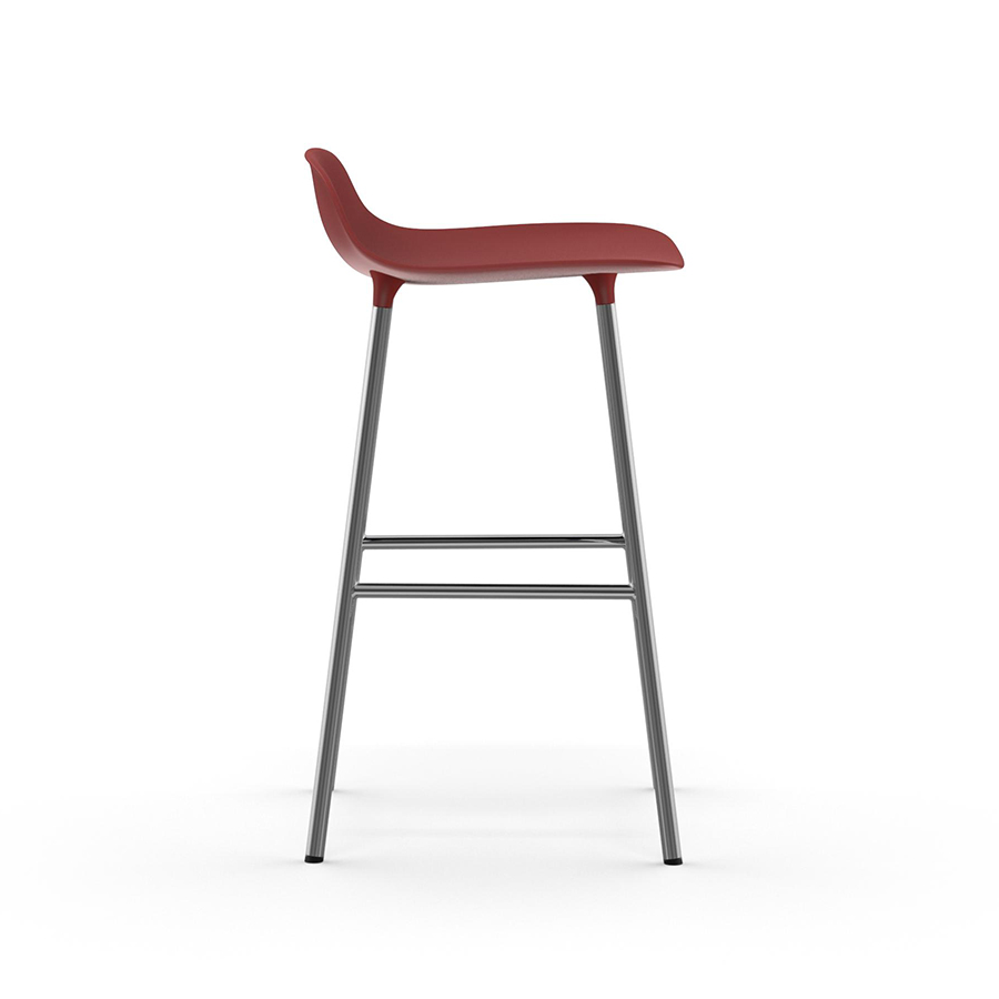 NORMANN COPENHAGEN stool FORM BARSTOOL H 65 cm with chromed base