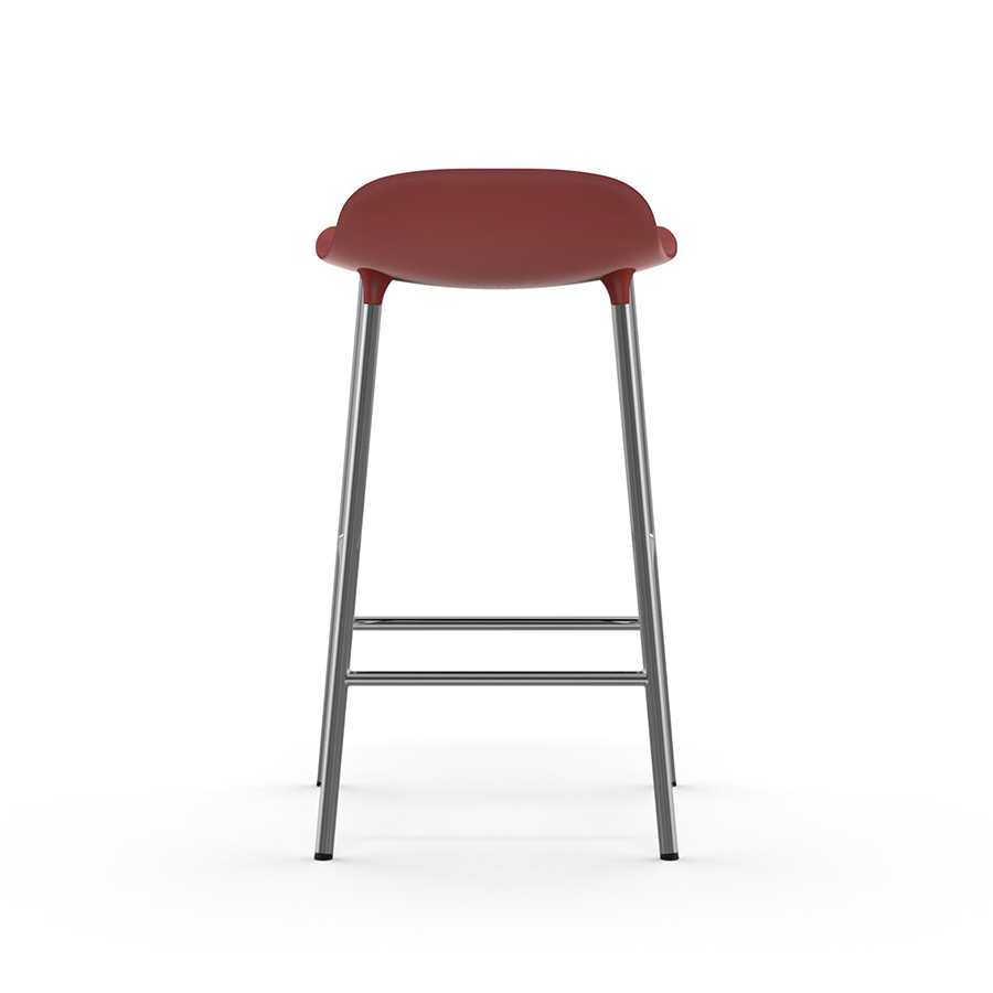 NORMANN COPENHAGEN stool FORM BARSTOOL H 65 cm with chromed base