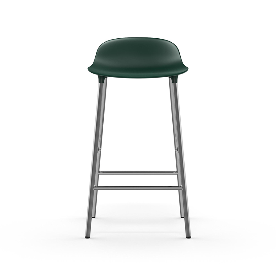 NORMANN COPENHAGEN stool FORM BARSTOOL H 65 cm with chromed base