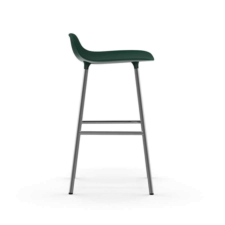 NORMANN COPENHAGEN stool FORM BARSTOOL H 65 cm with chromed base