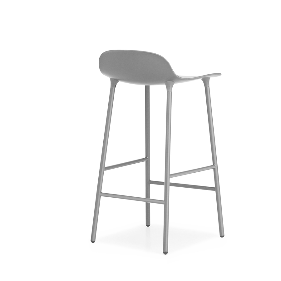 NORMANN COPENHAGEN stool FORM BARSTOOL H 65 cm with lacquered steel base