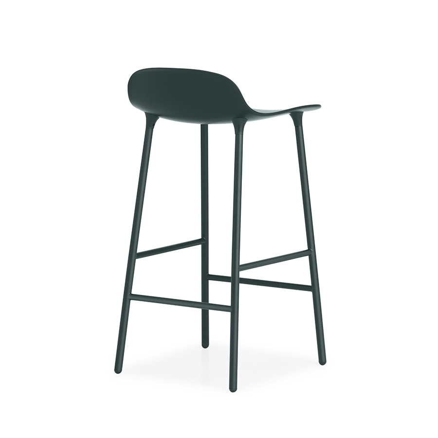 NORMANN COPENHAGEN stool FORM BARSTOOL H 65 cm with lacquered steel base