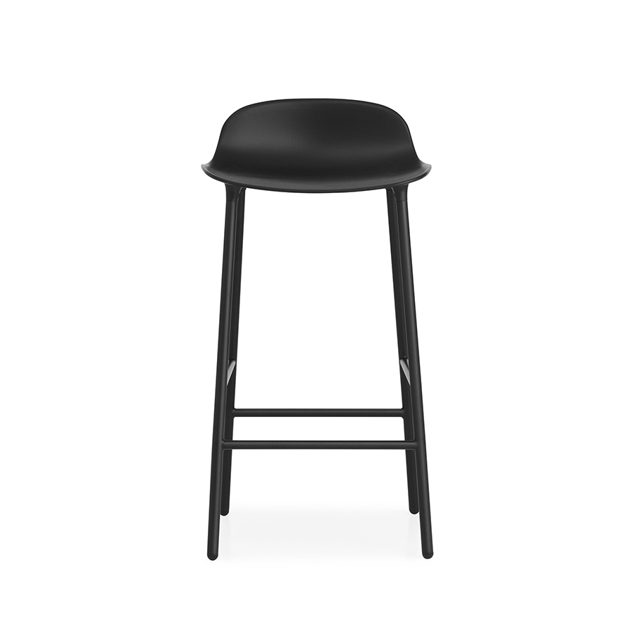 NORMANN COPENHAGEN stool FORM BARSTOOL H 65 cm with lacquered steel base