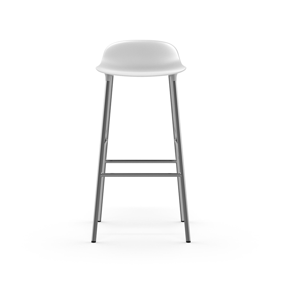 NORMANN COPENHAGEN stool FORM BARSTOOL H 75 cm with chromed base