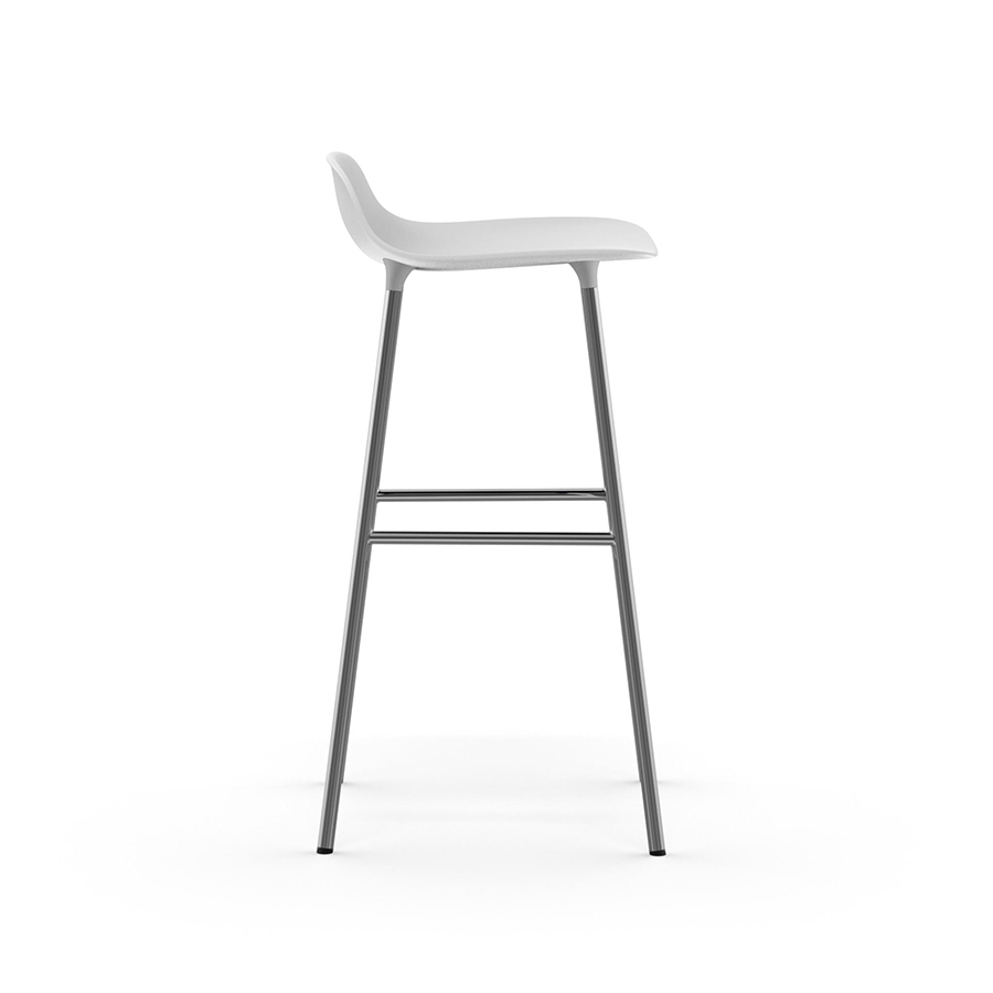 NORMANN COPENHAGEN stool FORM BARSTOOL H 75 cm with chromed base