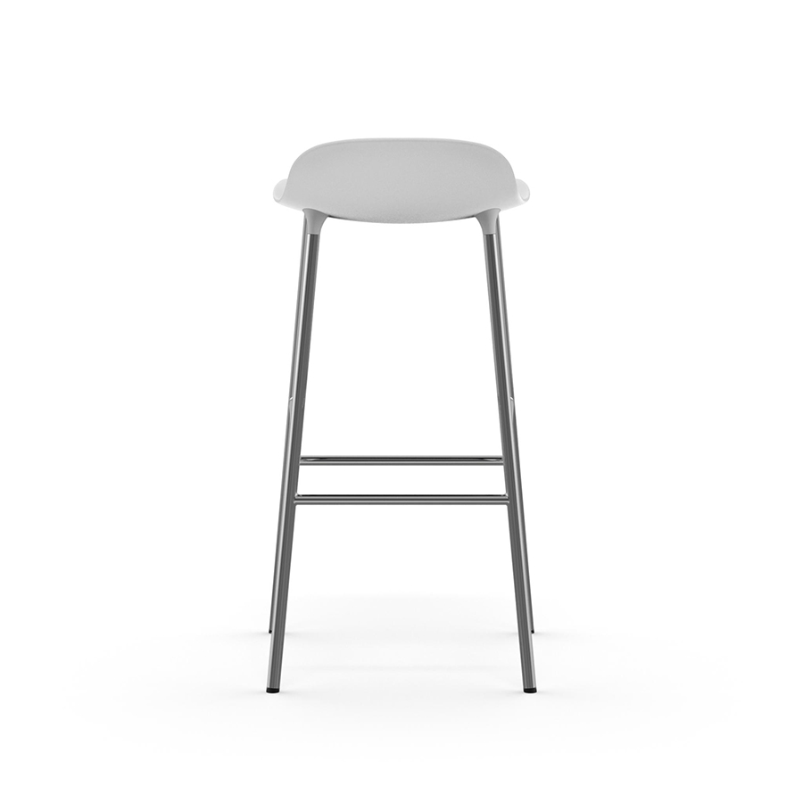 NORMANN COPENHAGEN stool FORM BARSTOOL H 75 cm with chromed base
