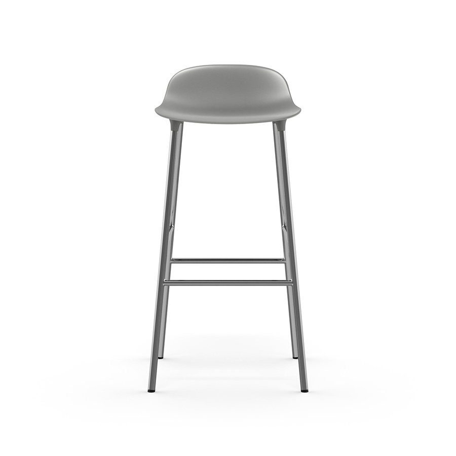 NORMANN COPENHAGEN stool FORM BARSTOOL H 75 cm with chromed base