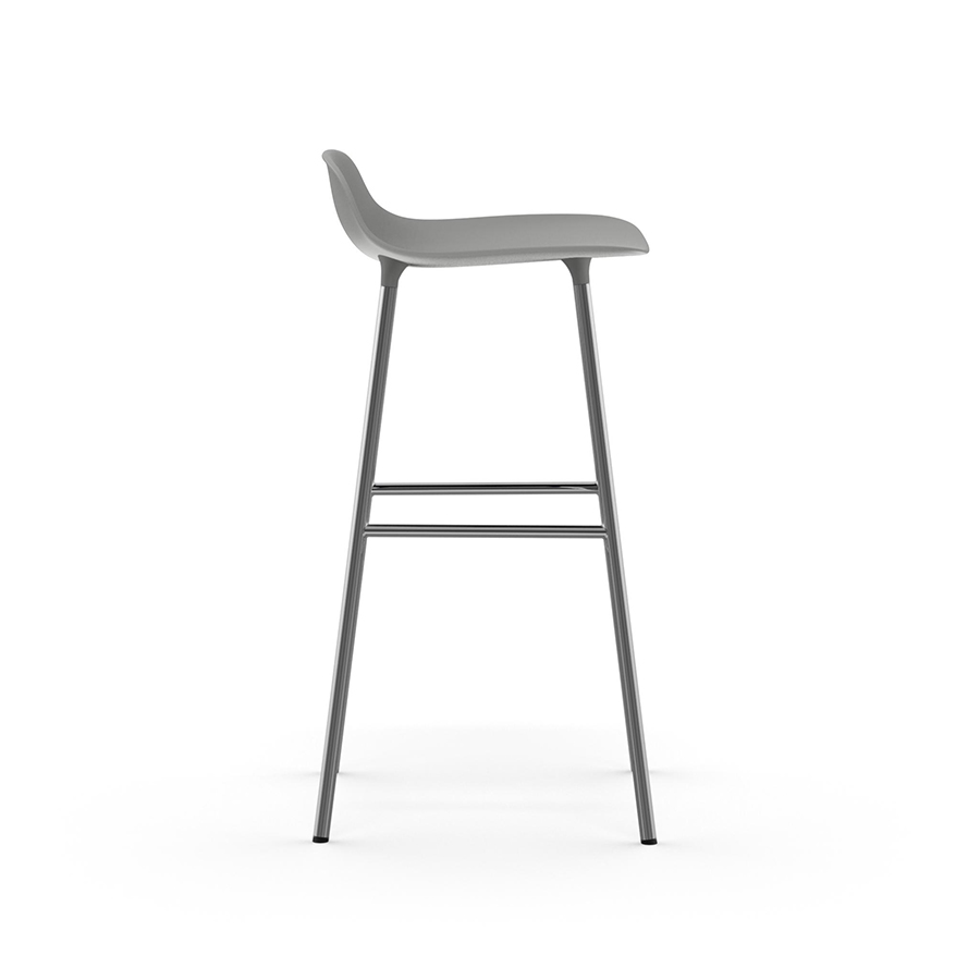 NORMANN COPENHAGEN stool FORM BARSTOOL H 75 cm with chromed base