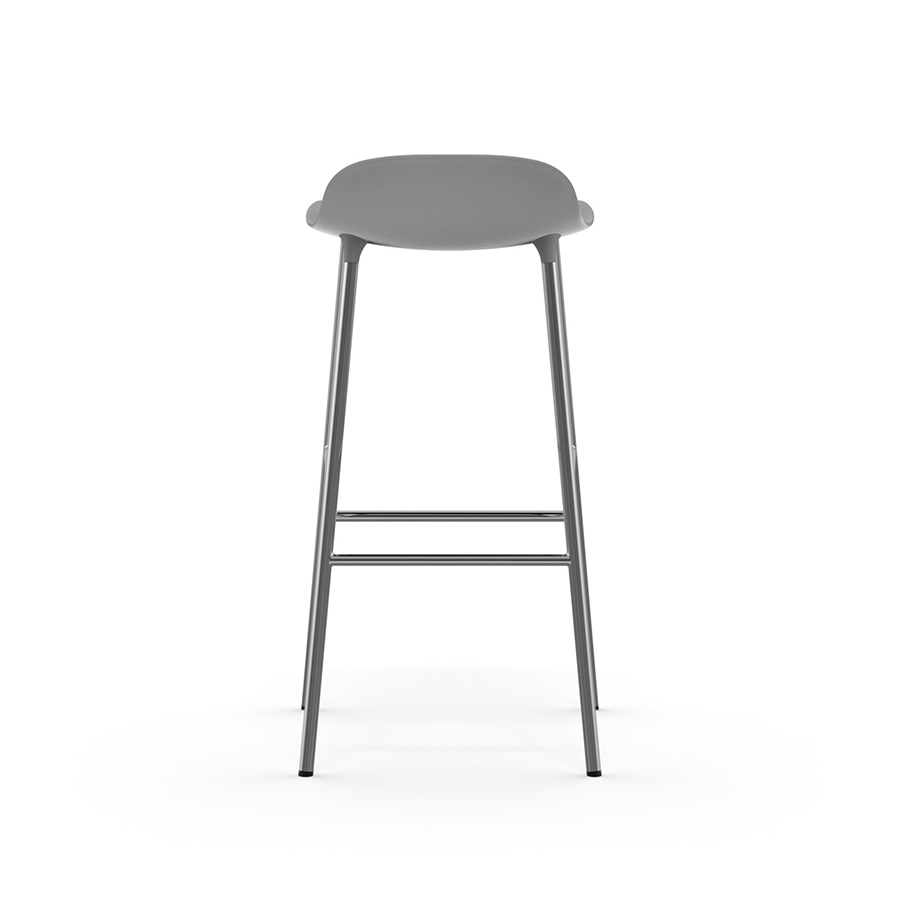 NORMANN COPENHAGEN stool FORM BARSTOOL H 75 cm with chromed base