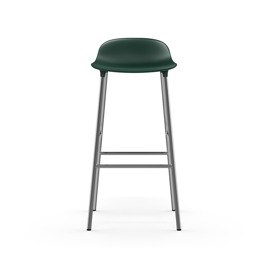 NORMANN COPENHAGEN stool FORM BARSTOOL H 75 cm with chromed base